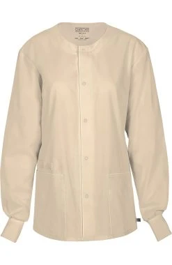 Cherokee Workwear Clearance Unisex Snap Front Warm Up Solid Scrub Jacket