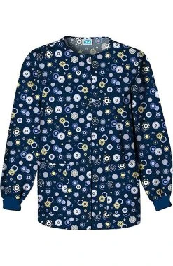 Cherokee Clearance Women's Crew Neck Dot Print Jacket