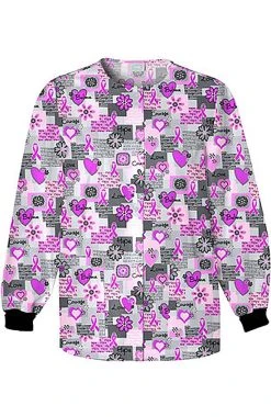 Cherokee Clearance Women's Crew Neck Words Of Love Print Jacket