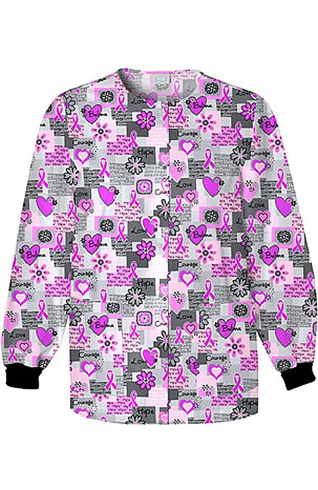 Cherokee Clearance Women's Crew Neck Words Of Love Print Jacket