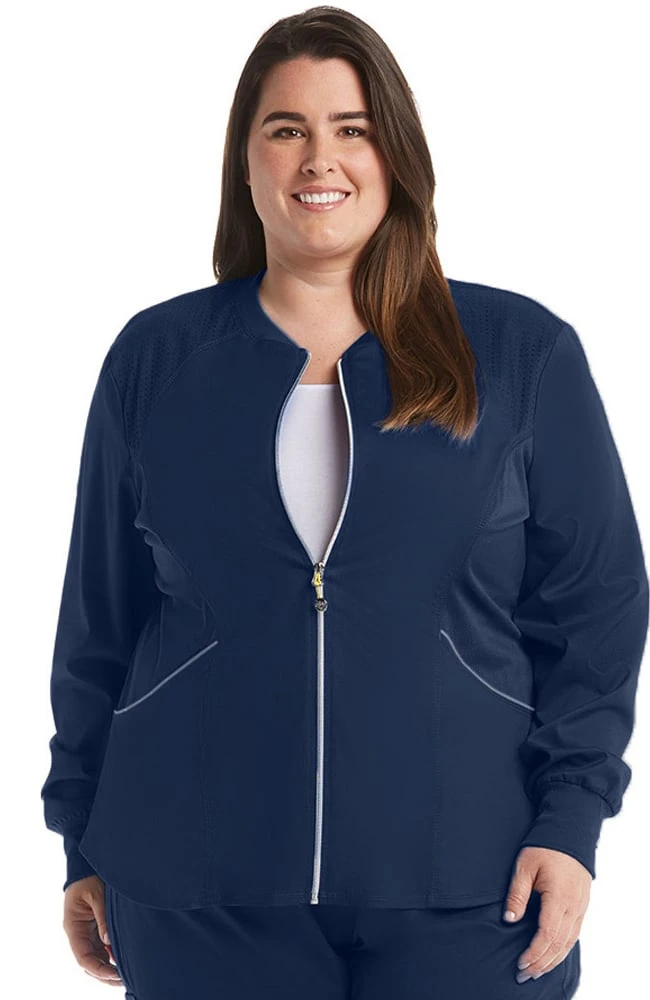 Cherokee Clearance Women's Zip Front Warm-Up Solid Scrub Jacket