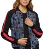 Cherokee Clearance Women's Zip Front Heart Print Scrub Jacket