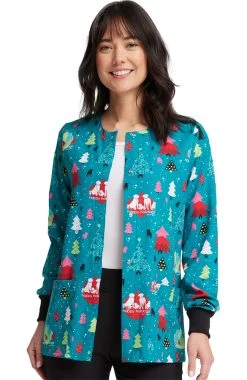 Cherokee Clearance Women's Happy Holidogs Print Jacket