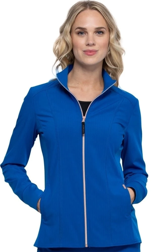 Cherokee Clearance Women's Zip Front Solid Scrub Jacket