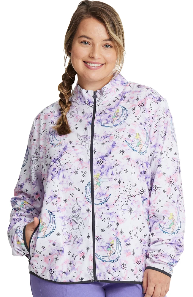 Heartsoul Women's Packable Starlight Tink Print Scrub Jacket