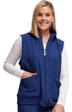 Heartsoul Women's In-Vested Love Solid Scrub Vest