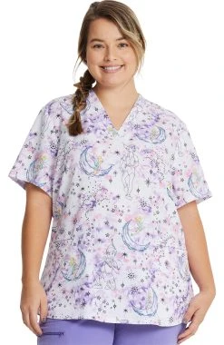 Heartsoul Women's Starlight Tink Print Scrub Top