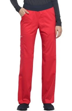 Cherokee Workwear Clearance Women's Elastic Waistband Cargo Pull-On Scrub Pant
