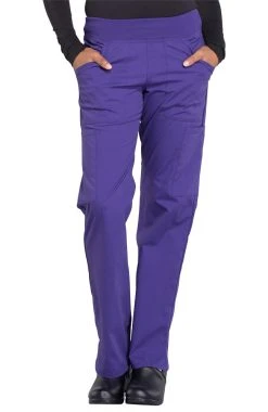 Cherokee Workwear Clearance Women's Elastic Waistband Pull On Cargo Scrub Pant