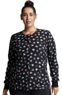 Dickies Clearance Women's Love U Dots Print Scrub Jacket