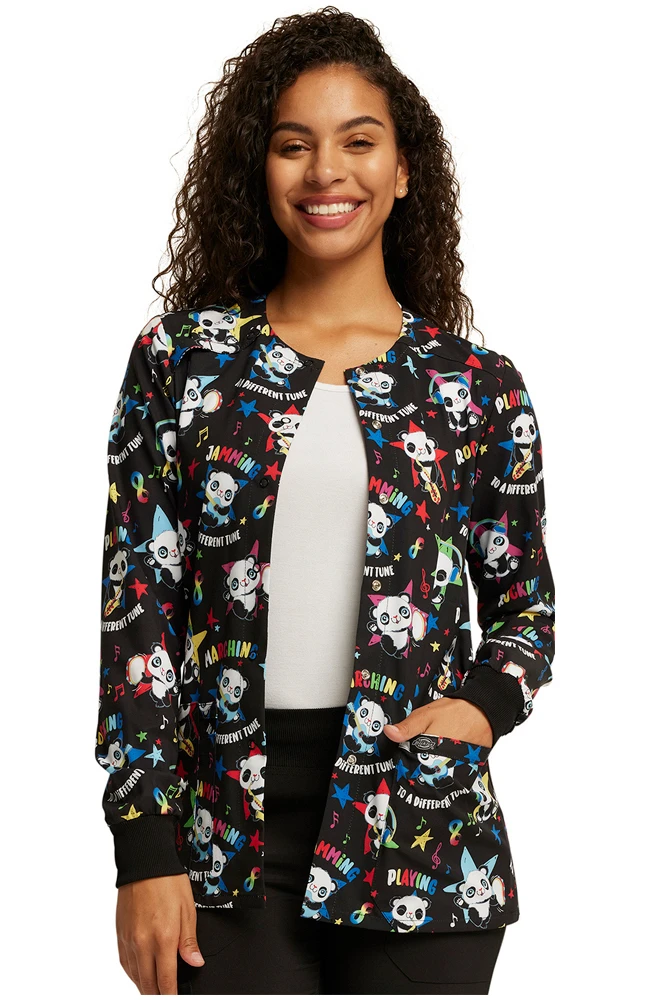Dickies Women's Different Tune Print Scrub Jacket