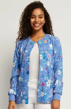 Dickies Women's Fillings For You Print Scrub Jacket