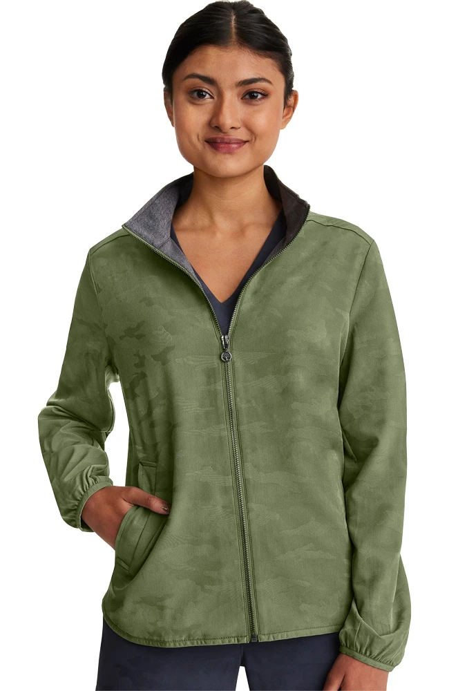 Healing Hands Women's Zip Front Destini Camo Scrub Jacket