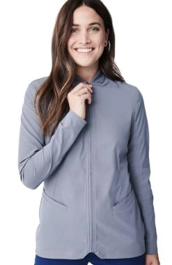 Medelita Women's Kinetic Bomber Solid Scrub Jacket