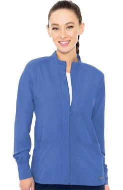 Med Couture Women's Warm Up Solid Scrub Jacket