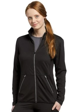 White Cross Women's Sporty Zip Front Solid Scrub Jacket