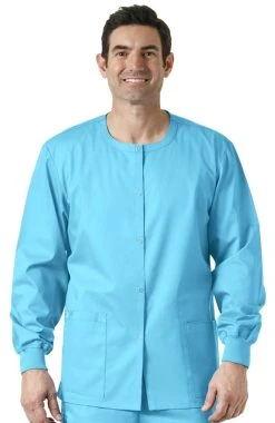 WonderWORK Clearance Unisex Snap Front Scrub Jacket