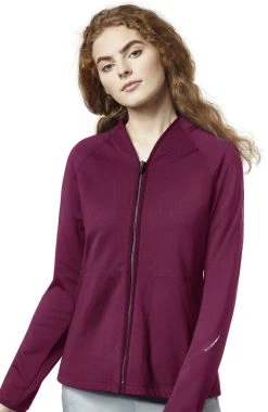 WonderFlex By Wonderwink Women's Fleece Solid Scrub Jacket