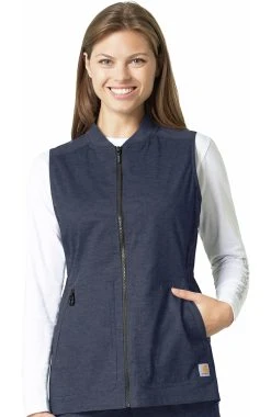 Carhartt Clearance Women's Zip Front Utility Solid Scrub Vest