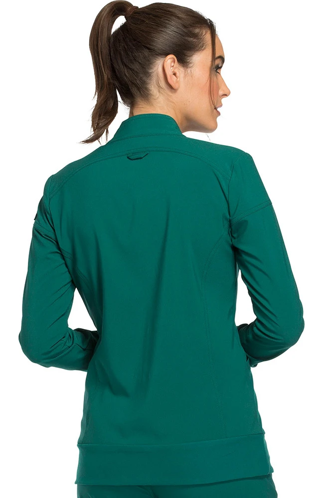 Cherokee Women's Zip Front Warm-Up Solid Scrub Jacket - Image 2