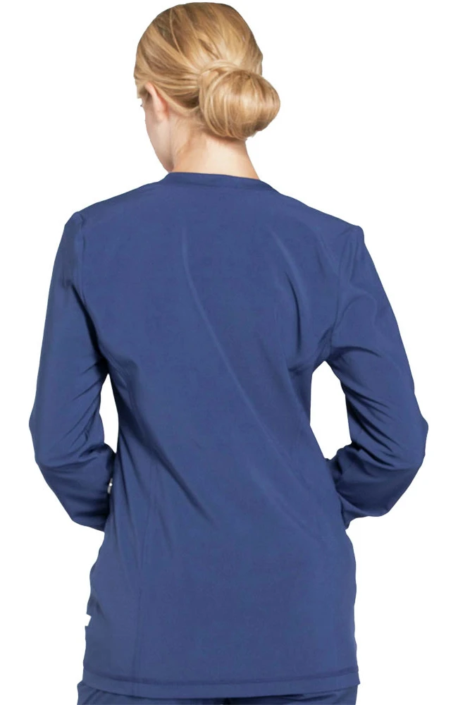 Cherokee Women's Zip Front Warm-Up Solid Scrub Jacket - Image 2