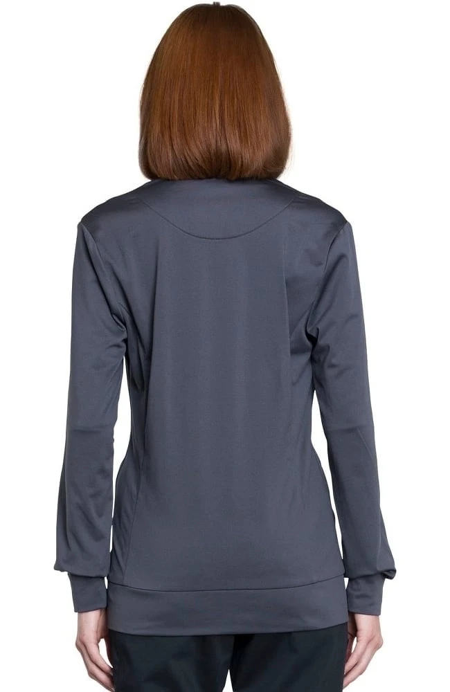 Cherokee Workwear Clearance Unisex Zip Front Solid Scrub Jacket - Image 2