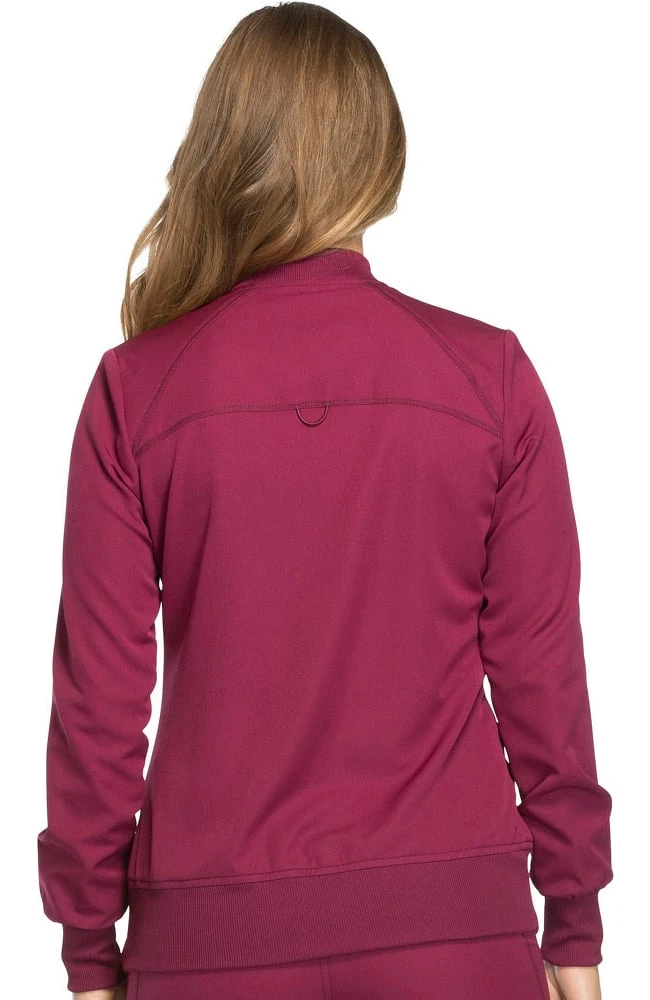 Dickies Women's Zip Front Warm-Up Solid Scrub Jacket - Image 2