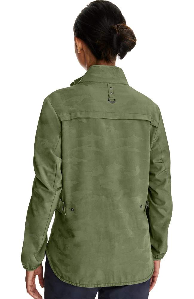 Healing Hands Women's Zip Front Destini Camo Scrub Jacket - Image 2