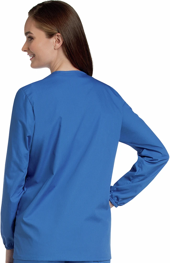 Landau Women's Warm Up Solid Scrub Jacket - Image 2