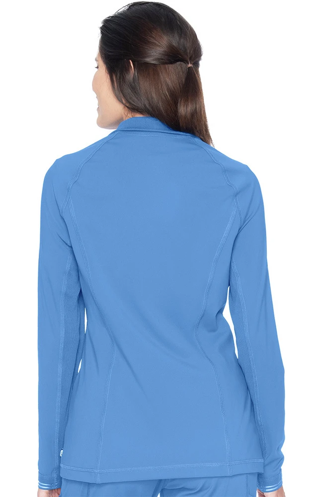 Urbane Women's Contrast Trim Solid Scrub Jacket - Image 2