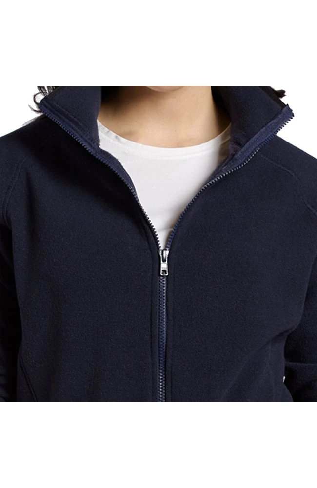 White Cross Women's Polar Fleece Zip Front Solid Scrub Jacket - Image 2