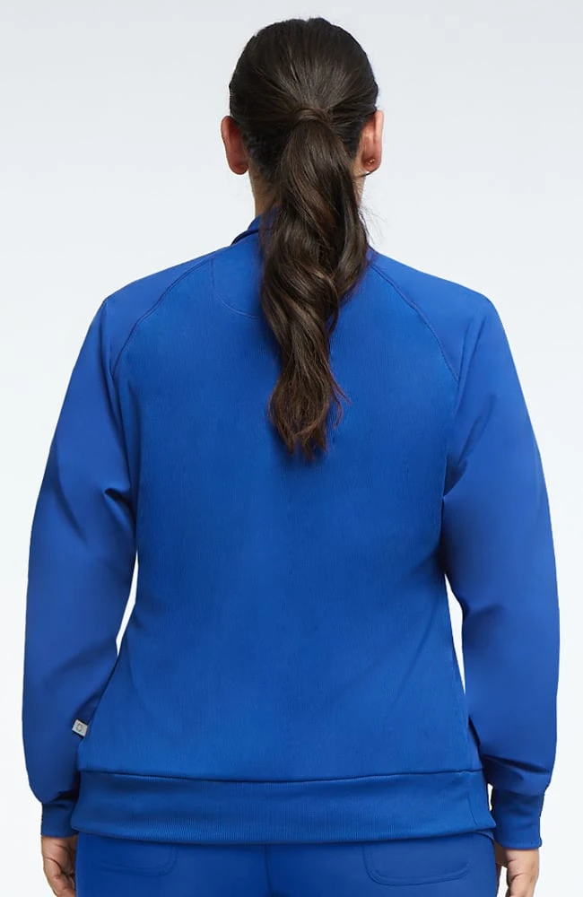 Cherokee Women's Zip Front Warm-Up Solid Scrub Jacket - Image 3