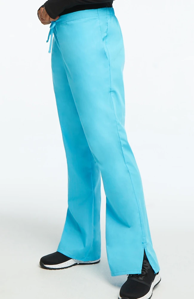 Cherokee Workwear Women's Natural Rise Flare Leg Scrub Pants - Image 3