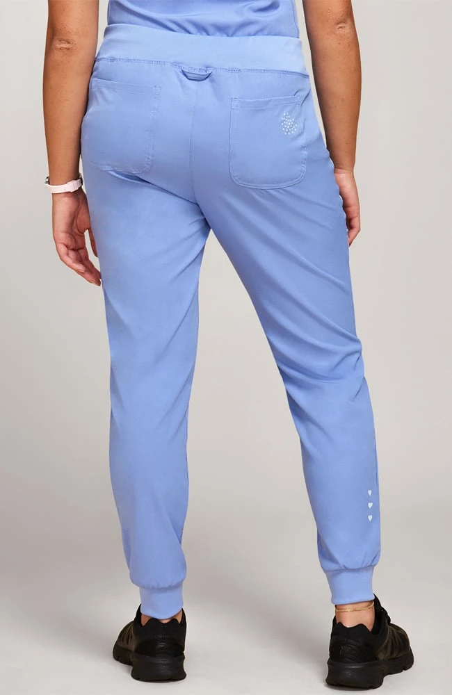 Heartsoul Women's Pitter-Pat Scrub Top & Tapered Jogger Scrub Pant Set - Image 3