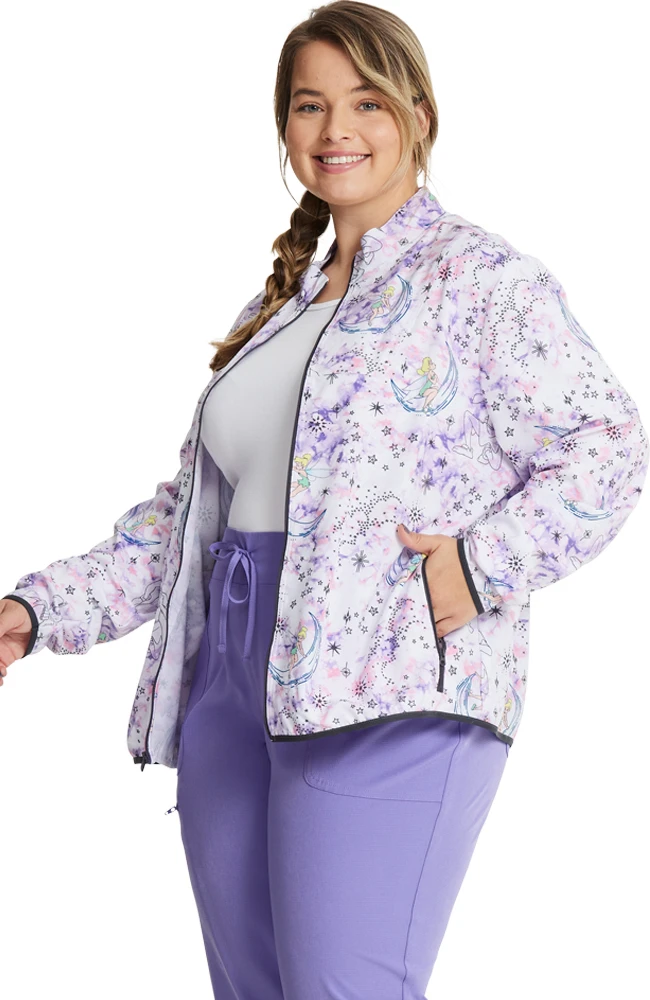 Heartsoul Women's Packable Starlight Tink Print Scrub Jacket - Image 3