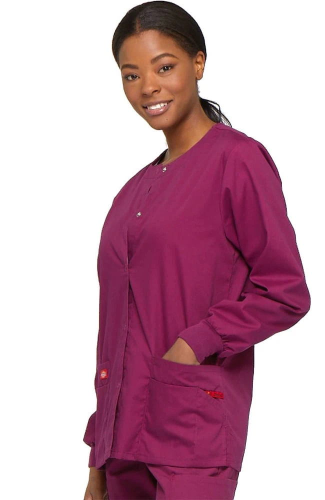 Dickies Clearance Women's Snap Front Scrub Jacket - Image 3