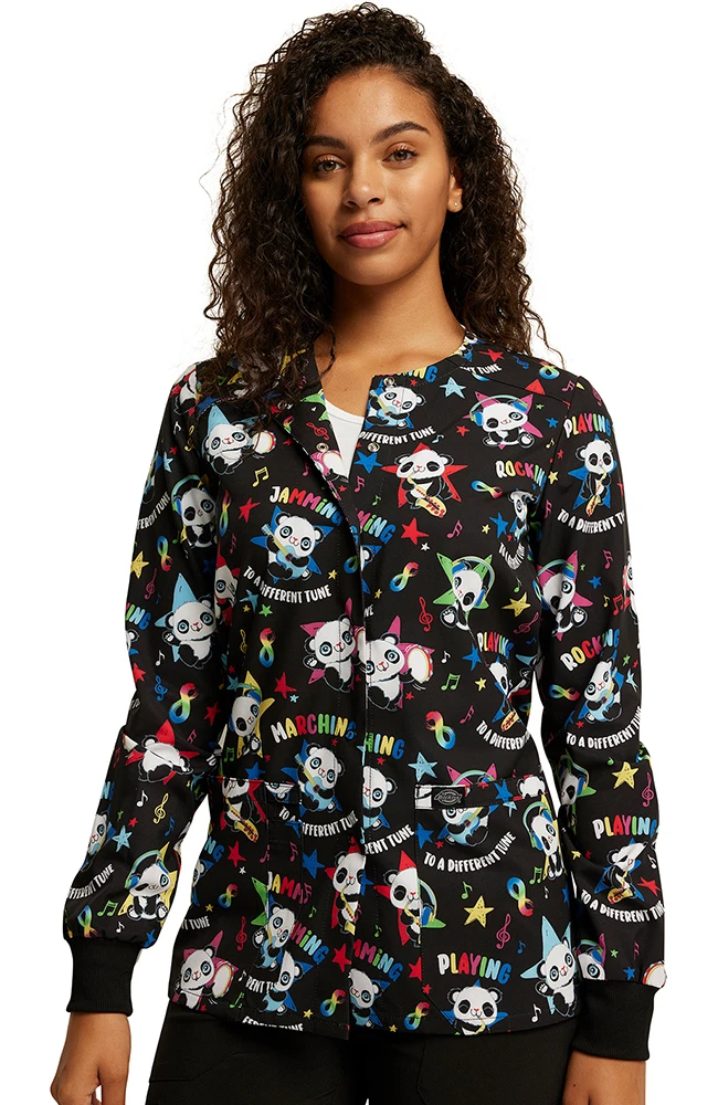 Dickies Women's Different Tune Print Scrub Jacket - Image 3