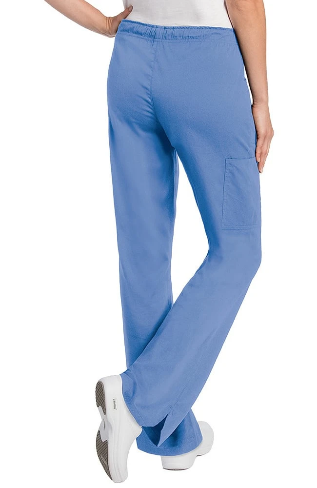 Landau Clearance Women's Full Elastic Cargo Scrub Pant - Image 3