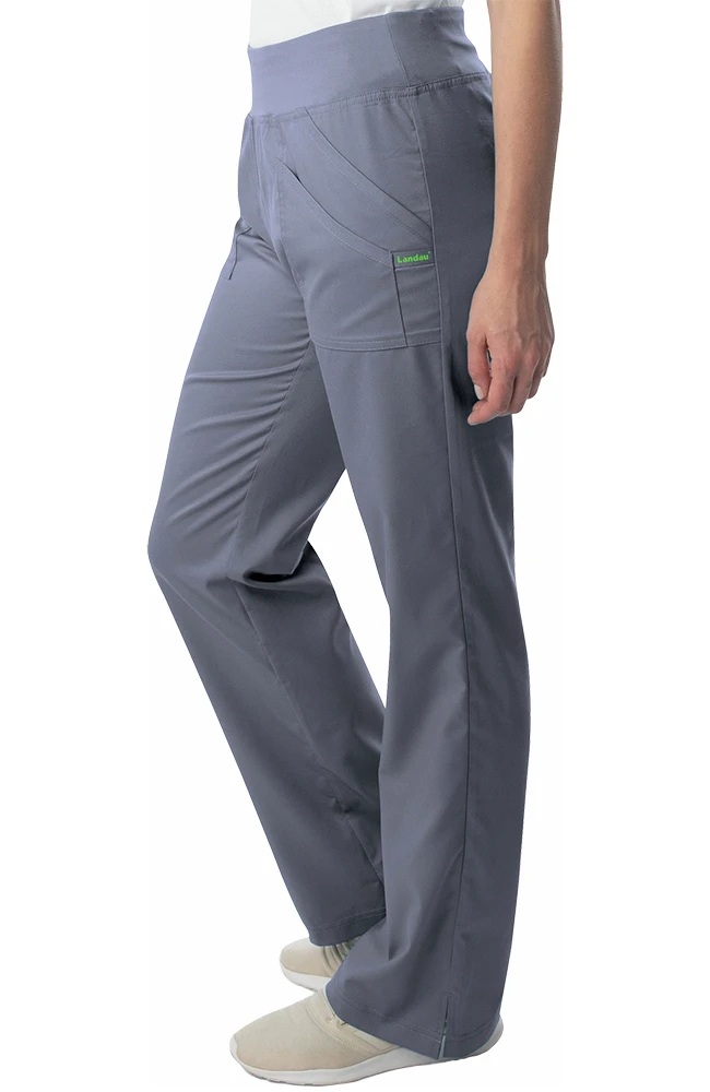 Landau Women's Modern Yoga Waistband Cargo Scrub Pant - Image 3