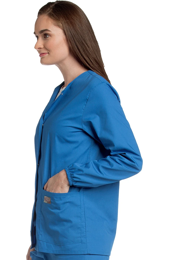 Landau Women's Warm Up Solid Scrub Jacket - Image 3