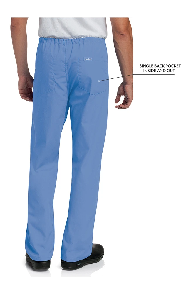 Landau Clearance Unisex Classic Fit Reversible Drawstring Scrub Pants - Image 3