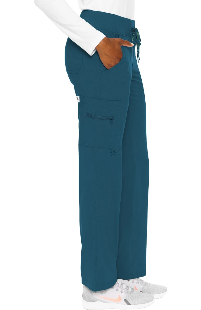 Med Couture Women's Transformer Knit Waistband Drawstring Scrub Pant - Image 3