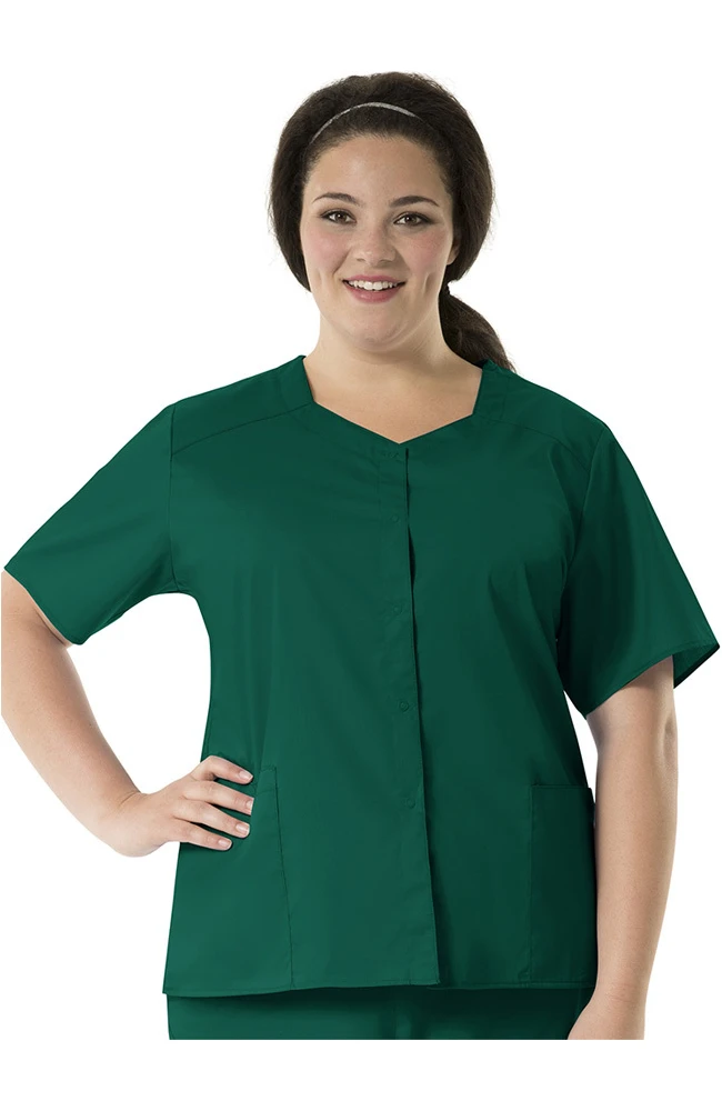 WonderWORK Women's Short Sleeve Snap Scrub Jacket - Image 3