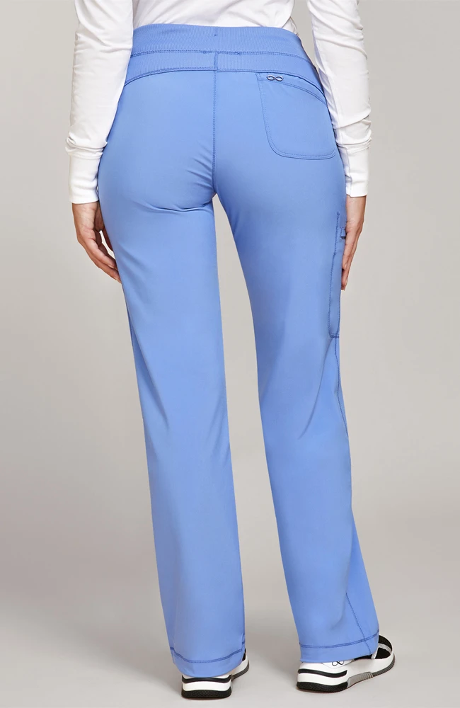 Cherokee Women's Mock Wrap Scrub Top & Straight Leg Scrub Pant Set - Image 4