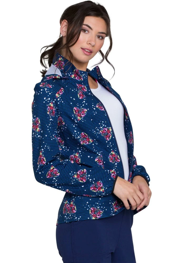 Heartsoul Clearance Women's Warm-Up Floral Print Scrub Jacket - Image 4