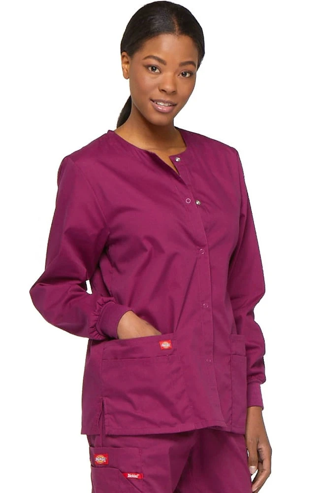 Dickies Clearance Women's Snap Front Scrub Jacket - Image 4