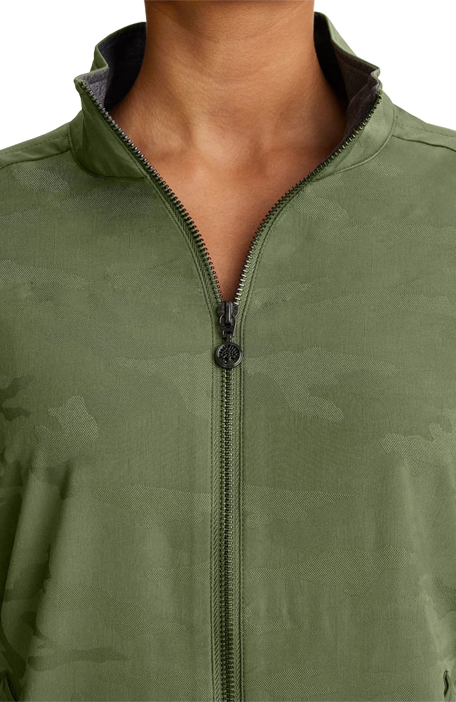 Healing Hands Women's Zip Front Destini Camo Scrub Jacket - Image 4