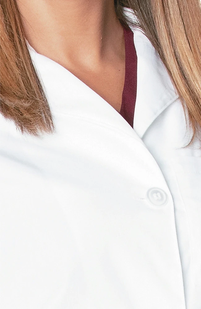 Landau Women's 3-Pocket Poplin 38" Lab Coat - Image 4