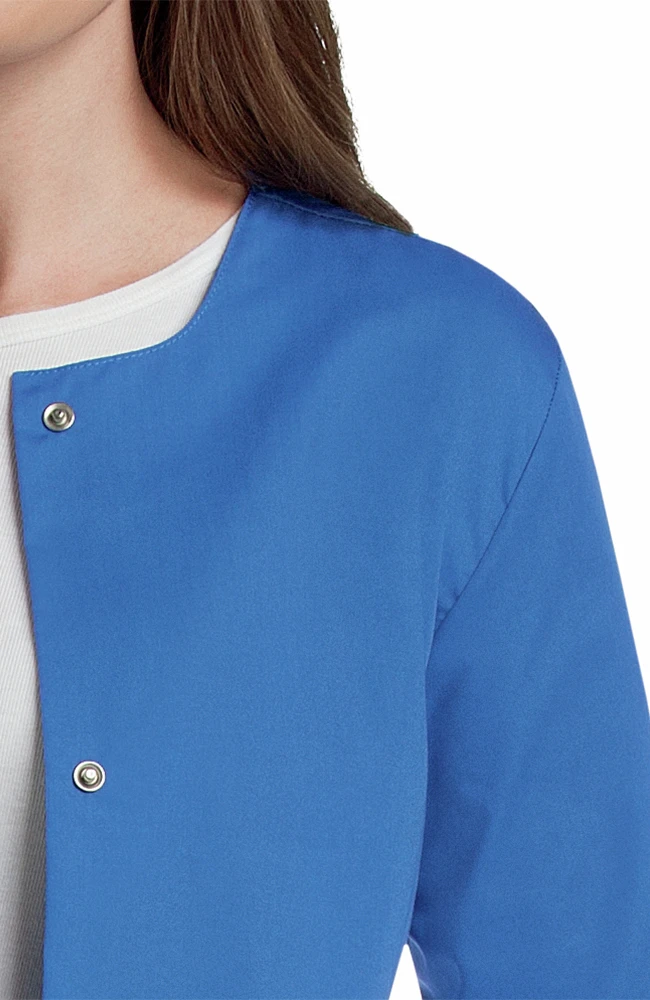 Landau Women's Warm Up Solid Scrub Jacket - Image 4