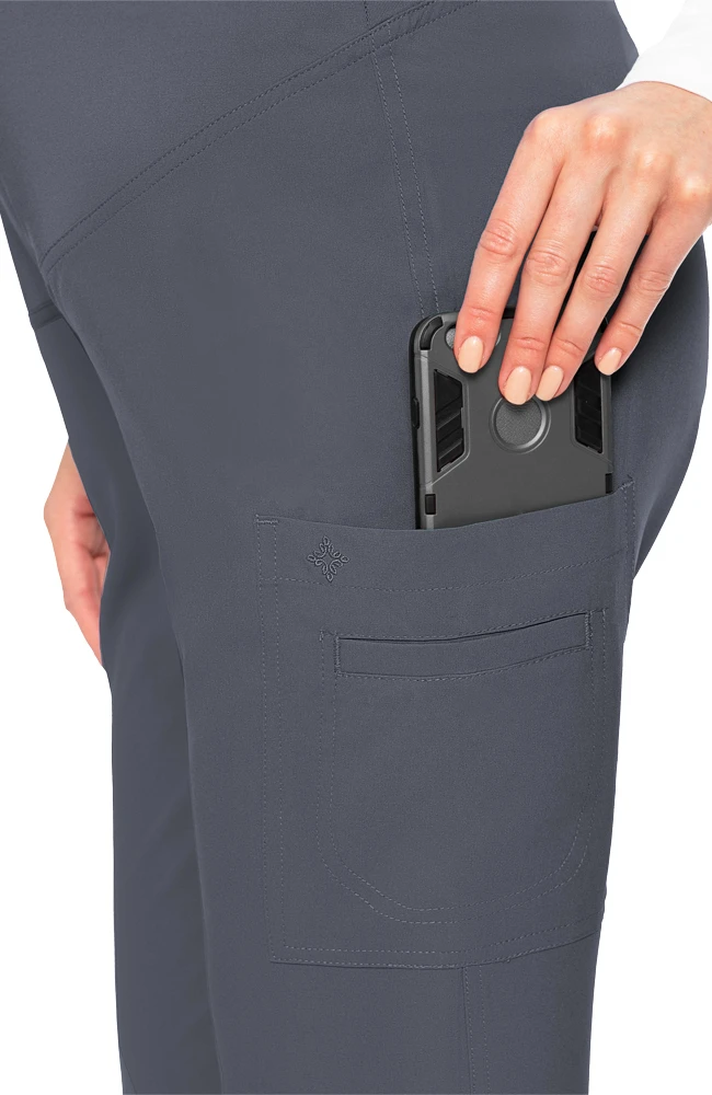 Med Couture Women's Maternity 4 Way Stretch Cargo Scrub Pant - Image 4